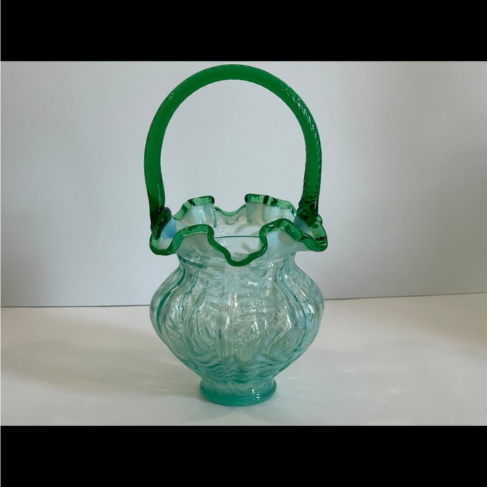 FENTON GLASS BASKET RARE
